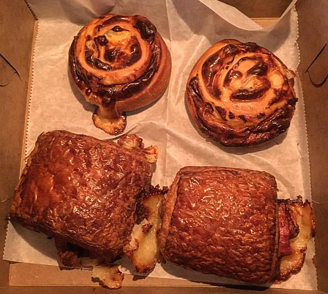 Linguica Rolls and Ham & Cheese Croissants from The Baker; photo by Kev Patrick Nunes.