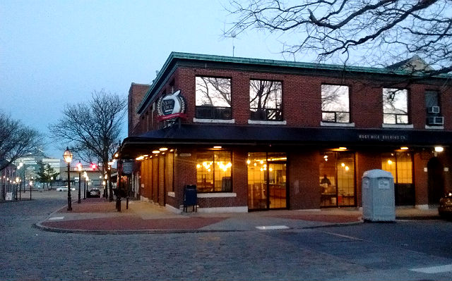 Moby Dick Brewing, Co. at the corner of Union and S. Water Streets, New Bedford, MA.