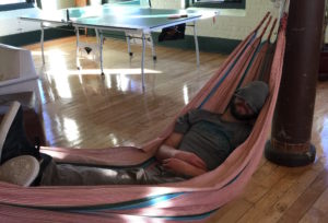 Napping at a coworking space
