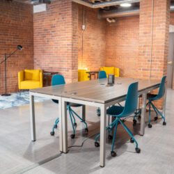Open seating at coworking space