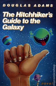 picture of the book a hitchhikers guide to the galax by douglas adams