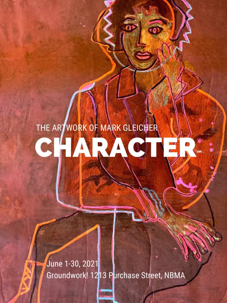 Character promo flyer by Mark Gleicher for the Groundwork art gallery