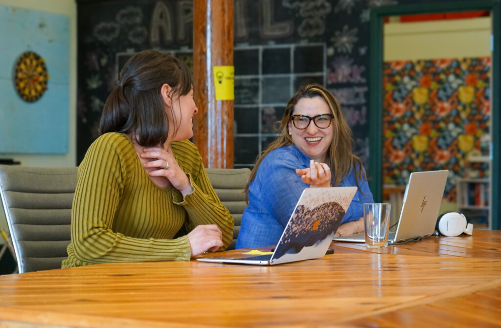 Groundwork members engaging in conversation